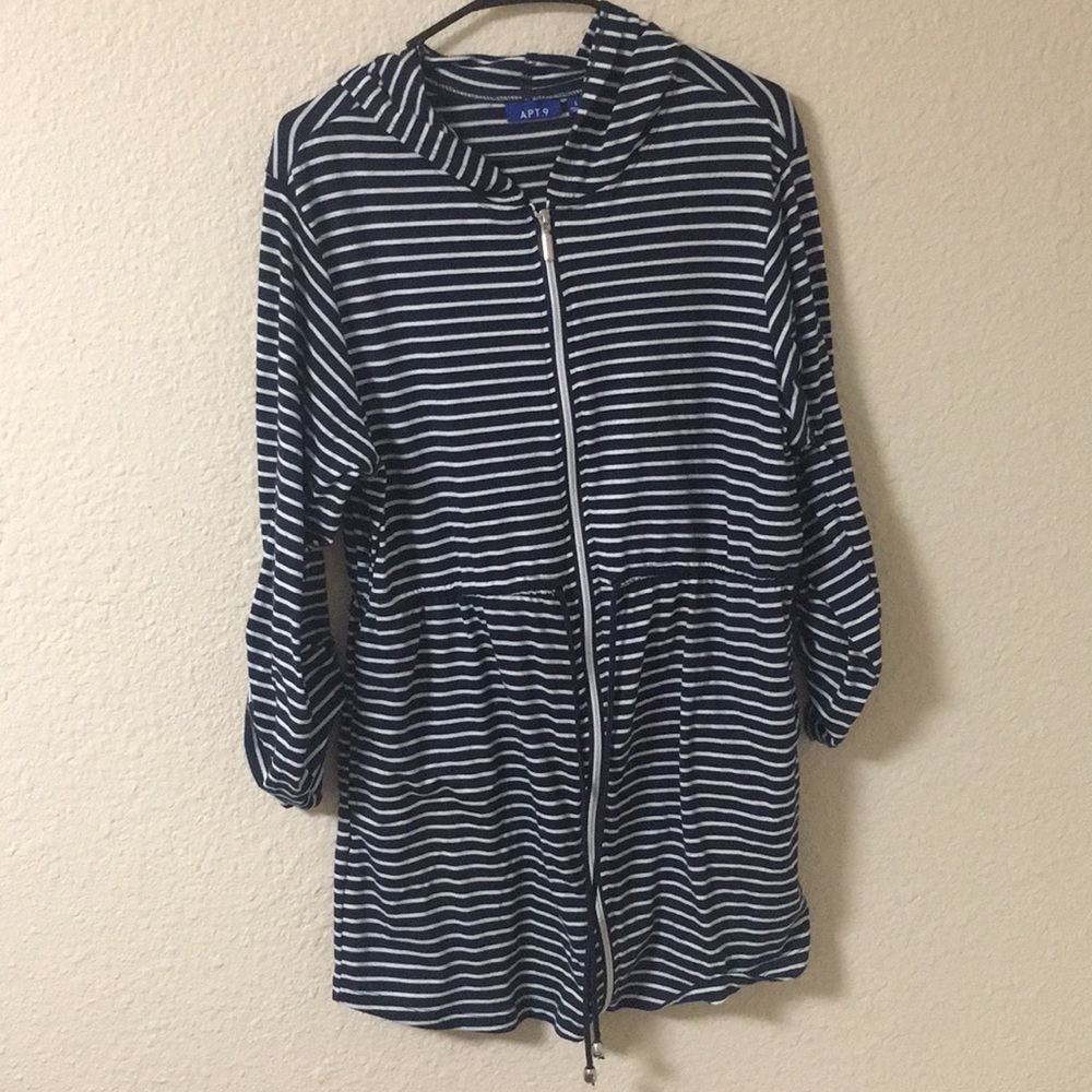 Striped swimsuit cover up